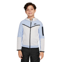 Nike Trainingspak Tech Fleece Kids Lichtblauw Grijs Zwart