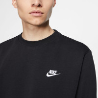 Nike Sportswear Club Crew Sweater Fleece Black White
