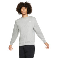 Nike Sportswear Club Crew Sweater Fleece Grey White