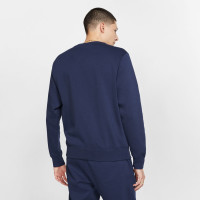 Nike Sportswear Club Crew Sweater Fleece Dark Blue White