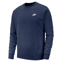 Nike Sportswear Club Crew Sweater Fleece Dark Blue White