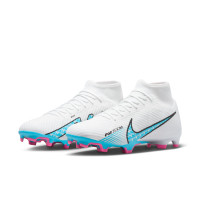 Nike Zoom Mercurial Superfly 9 Academy Grass/ Artificial Grass Football Shoes (MG) White Blue Pink