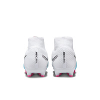 Nike Zoom Mercurial Superfly 9 Academy Grass/ Artificial Grass Football Shoes (MG) White Blue Pink