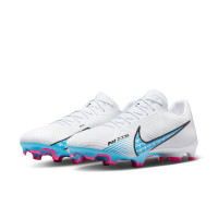 Nike Zoom Mercurial Vapor 15 Academy Grass/Artificial Grass Football Shoes (MG) White Blue Pink