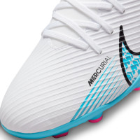 Nike Mercurial Superfly 9 Club Gras / Kunstgras Voetbalschoenen (MG) Wit Blauw Roze