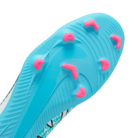 Nike Mercurial Superfly 9 Club Gras / Kunstgras Voetbalschoenen (MG) Wit Blauw Roze