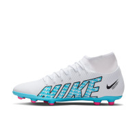 Nike Mercurial Superfly 9 Club Gras / Kunstgras Voetbalschoenen (MG) Wit Blauw Roze