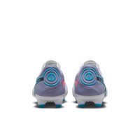 Nike Tiempo Legend 9 Pro Gras Football Shoes (FG) White Black Blue Pink