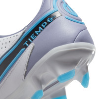 Nike Tiempo Legend 9 Pro Gras Football Shoes (FG) White Black Blue Pink