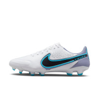 Nike Tiempo Legend 9 Pro Gras Football Shoes (FG) White Black Blue Pink