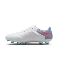 Nike Tiempo Legend 9 Pro Gras Football Shoes (FG) White Black Blue Pink