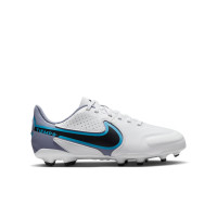 Nike Tiempo Legend 9 Academy Grass/Artificial Grass Football Shoes (MG) Kids White Black Blue Pink