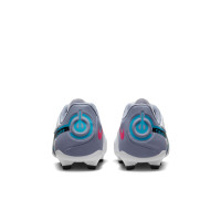 Nike Tiempo Legend 9 Academy Grass/Artificial Grass Football Shoes (MG) Kids White Black Blue Pink
