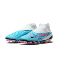 Nike Phantom GX Elite Dynamic Fit Gras Voetbalschoenen (FG) Blauw Roze Wit