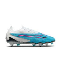 Nike Phantom GX Elite Iron Stud Football Boots (SG) Anti-Clog Blue Pink White