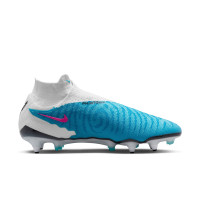 Nike Phantom GX Elite Dynamic Fit Iron Nop Football Shoes (SG) Anti-Clog Blue Pink White