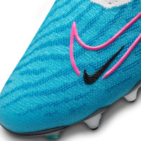 Nike Phantom GX Elite Dynamic Fit Iron Nop Football Shoes (SG) Anti-Clog Blue Pink White
