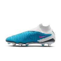 Nike Phantom GX Elite Dynamic Fit Iron Nop Football Shoes (SG) Anti-Clog Blue Pink White