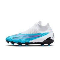 Nike Phantom GX Pro Dynamic Fit Gras Voetbalschoenen (FG) Blauw Roze Wit