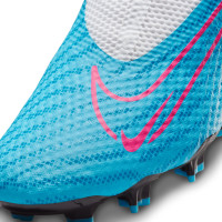 Nike Phantom GX Academy Dynamic Fit Gras / Kunstgras Voetbalschoenen (MG) Blauw Roze Wit