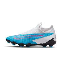 Nike Phantom GX Academy Dynamic Fit Gras / Kunstgras Voetbalschoenen (MG) Blauw Roze Wit