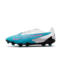 Nike Phantom GX Academy Gras / Kunstgras Voetbalschoenen (MG) Blauw Roze Wit