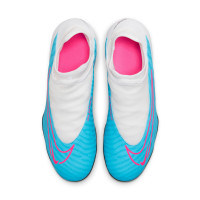 Nike Phantom GX Club Dynamic Fit Gras / Kunstgras Voetbalschoenen (MG) Blauw Roze Wit