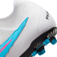 Nike Phantom GX Club Dynamic Fit Gras / Kunstgras Voetbalschoenen (MG) Blauw Roze Wit