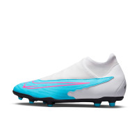 Nike Phantom GX Club Dynamic Fit Gras / Kunstgras Voetbalschoenen (MG) Blauw Roze Wit