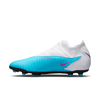 Nike Phantom GX Club Dynamic Fit Gras / Kunstgras Voetbalschoenen (MG) Blauw Roze Wit