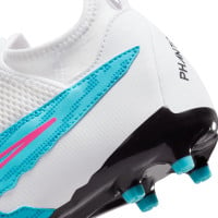 Nike Phantom GX Academy Dynamic Fit Gras / Kunstgras Voetbalschoenen (MG) Kids Blauw Roze Wit