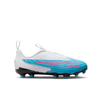 Nike Phantom GX Academy Gras / Kunstgras Voetbalschoenen (MG) Kids Blauw Roze Wit Blauw