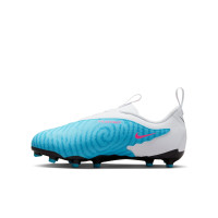 Nike Phantom GX Academy Gras / Kunstgras Voetbalschoenen (MG) Kids Blauw Roze Wit Blauw