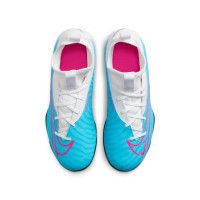 Nike Phantom GX Club Dynamic Fit Gras / Kunstgras Voetbalschoenen (MG) Kids Blauw Roze Wit