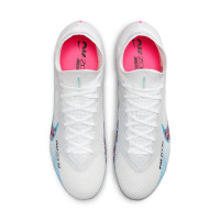 Nike Zoom Mercurial Superfly 9 Elite Gras Football Shoes (FG) White Blue Pink