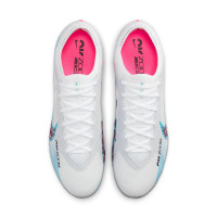 Nike Zoom Mercurial Vapor 15 Elite Grass Football Shoes (FG) White Blue Pink