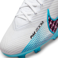 Nike Zoom Mercurial Vapor Elite 15 Gras Voetbalschoenen (FG) Wit Blauw Roze