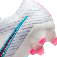 Nike Zoom Mercurial Vapor Elite 15 Gras Voetbalschoenen (FG) Wit Blauw Roze