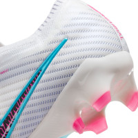 Nike Zoom Mercurial Vapor 15 Elite Grass Football Shoes (FG) White Blue Pink