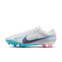 Nike Zoom Mercurial Vapor 15 Elite Grass Football Shoes (FG) White Blue Pink