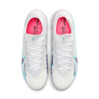 Nike Zoom Mercurial Superfly 9 Elite Iron Stud Football Shoes (SG) Anti-Clog White Blue Pink