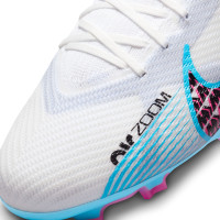 Nike Zoom Mercurial Superfly 9 Pro Grass Football Shoes (FG) White Blue Pink