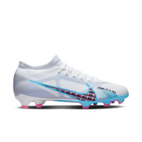 Nike Zoom Mercurial Vapor 15 Pro Gras Voetbalschoenen (FG) Wit Blauw Roze