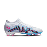 Nike Zoom Mercurial Vapor 15 Pro Gras Voetbalschoenen (FG) Wit Blauw Roze