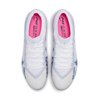 Nike Zoom Mercurial Vapor 15 Pro Grass Football Shoes (FG) White Blue Pink