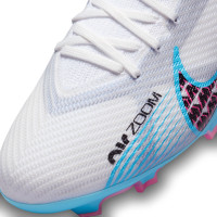 Nike Zoom Mercurial Vapor 15 Pro Grass Football Shoes (FG) White Blue Pink