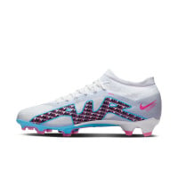 Nike Zoom Mercurial Vapor 15 Pro Grass Football Shoes (FG) White Blue Pink
