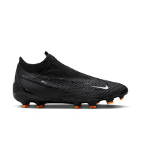 Nike Phantom GX Academy Dynamic Fit Grass/ Artificial Grass Football Shoes (MG) Black White Dark Grey