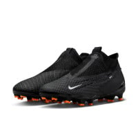 Nike Phantom GX Academy Dynamic Fit Gras / Kunstgras Voetbalschoenen (MG) Zwart Donkergrijs Wit