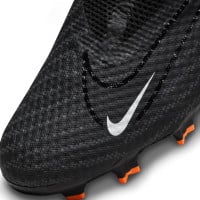 Nike Phantom GX Academy Dynamic Fit Gras / Kunstgras Voetbalschoenen (MG) Zwart Donkergrijs Wit